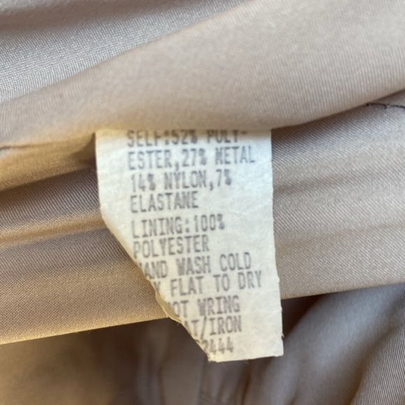 Champagne rouched off the shoulder size 6 Nicole Miller Party Dress - Picture 5 of 5